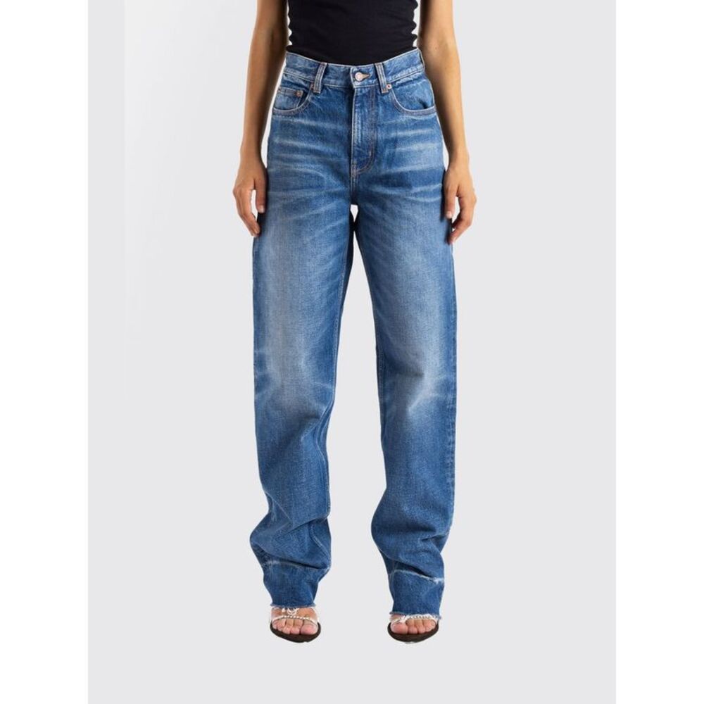 Chloe Women Chloe High-Waisted Wide-Leg Bootcut Jeans In Cotton Denim